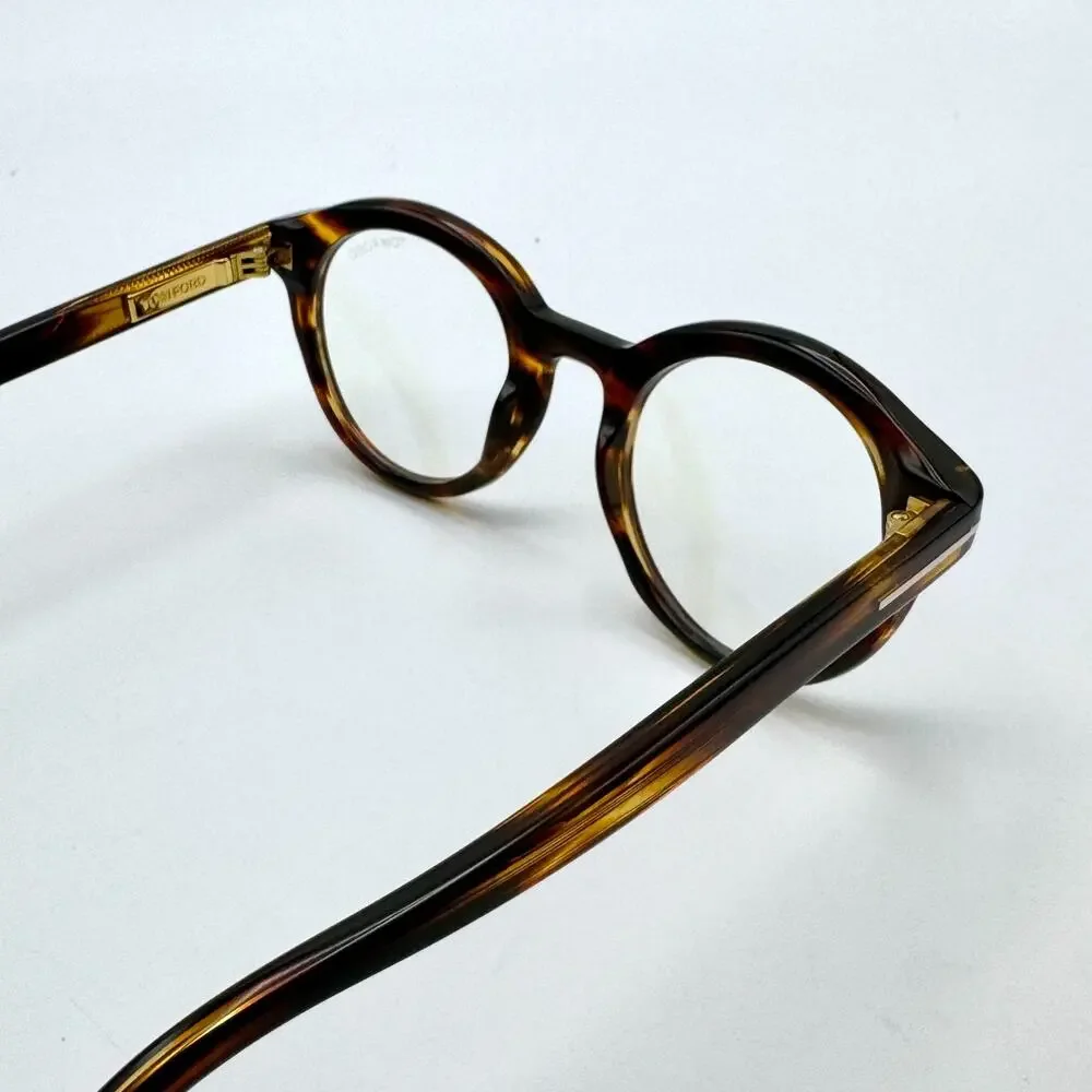 Tom Ford Eyeglasses Frame TF6061-B 055 Havana Brown Round 50-23-145 New